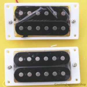 2 BLACK/WHITE OPEN HUMBUCKER PICKUPS LES PAUL GUITAR